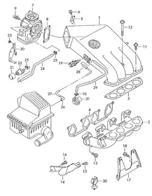 Intake system — VW GTI factory diagram