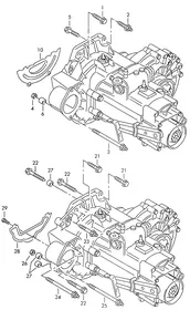 Mounting parts — VW GTI factory diagram