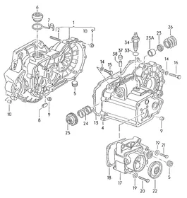 Gear housing — VW GTI factory diagram