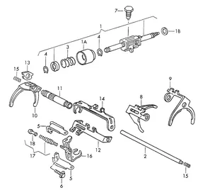 Shift rod — VW GTI factory diagram