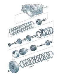 Forward, reverse gear clutch — VW GTI factory diagram