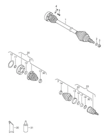 Drive shaft — VW GTI factory diagram