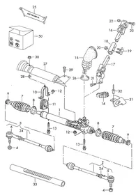 Steering gear — VW GTI factory diagram