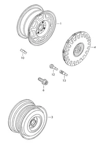 Steel rim — VW GTI factory diagram