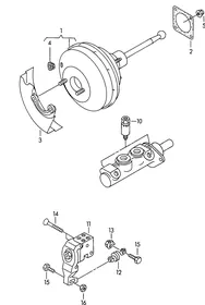 Brake servos list of — VW GTI factory diagram