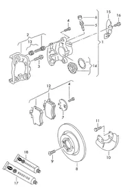 Disc brake — VW GTI factory diagram