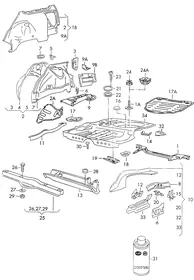 Wheel housing — VW GTI factory diagram