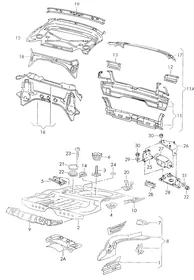 Boot floor plate — VW GTI factory diagram