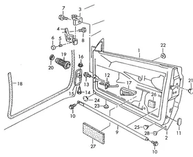 Doors — VW GTI factory diagram