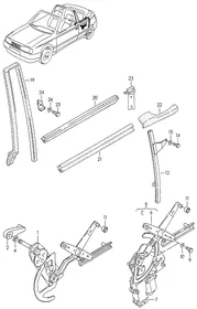 Window regulator — VW GTI factory diagram