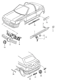 Sill trim strip — VW GTI factory diagram