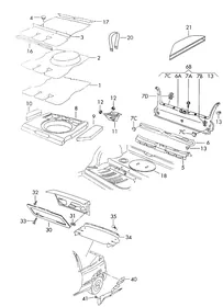 Luggage boot trims — VW GTI factory diagram