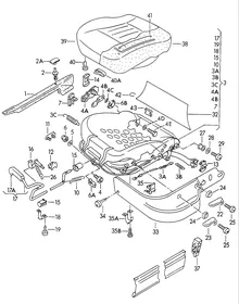 Seat — VW GTI factory diagram