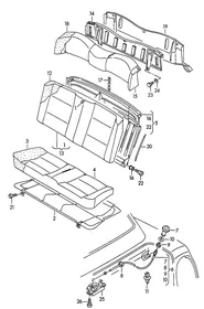 Seat and backrest — VW GTI factory diagram