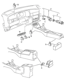 Cigarette lighter — VW GTI factory diagram