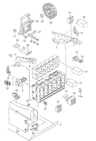 Central electrics — VW GTI factory diagram