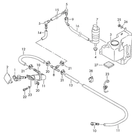 Headlight washer system — VW GTI factory diagram