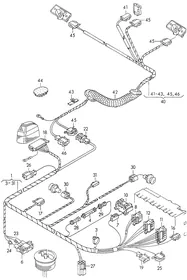 Rear wiring set — VW GTI factory diagram