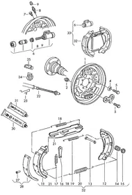 Drum brake — VW GTI factory diagram