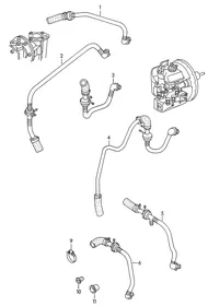 Vacuum hoses — VW GTI factory diagram