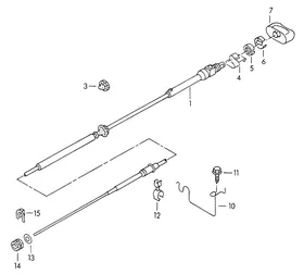 Cold starting aid cable — VW GTI factory diagram
