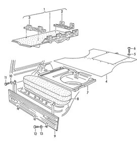 Luggage compartment floor — VW GTI factory diagram