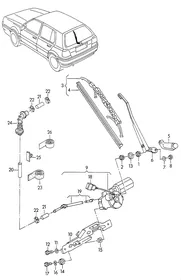 Wiper and washer system — VW GTI factory diagram