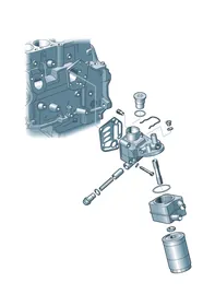 Oil filter bracket — VW GTI factory diagram