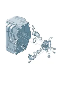 Coolant regulator housing — VW GTI factory diagram