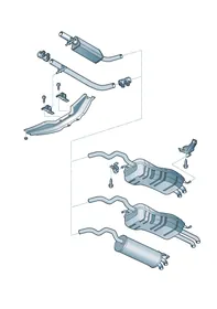 Intermediate pipe — VW GTI factory diagram