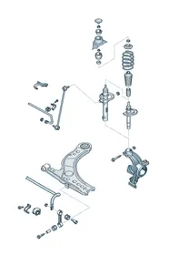 Suspension — VW GTI factory diagram