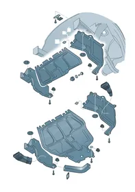 Noise insulation — VW GTI factory diagram