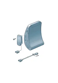 Side airbag unit — VW GTI factory diagram