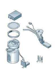 Fuel delivery unit and sender — VW GTI factory diagram