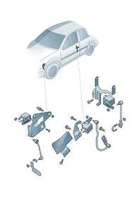 Headlight range control — VW GTI factory diagram
