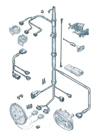 Wiring harness section — VW GTI factory diagram
