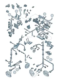 Central wiring set — VW GTI factory diagram