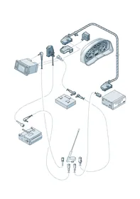 Aerial cable — VW GTI factory diagram