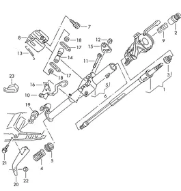 Steering tube — VW GTI factory diagram