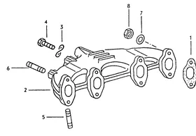 Exhaust manifolds — VW GTI factory diagram