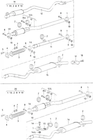 Front silencer — VW GTI factory diagram