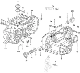 Gearbox, complete — VW GTI factory diagram