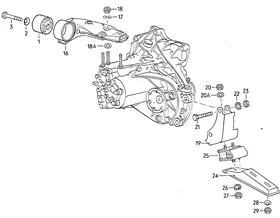 Transmission securing parts — VW GTI factory diagram