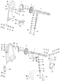 Camshaft, valves — VW GTI factory diagram