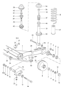 Rear axle beam — VW GTI factory diagram
