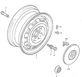 Steel rim — VW GTI factory diagram