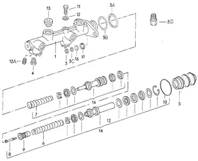 Brake master cylinder — VW GTI factory diagram