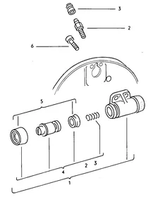 Wheel brake cylinder — VW GTI factory diagram