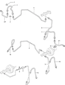 Brake pipe — VW GTI factory diagram