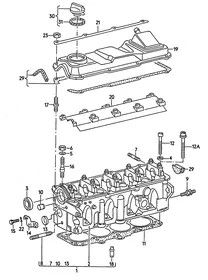 Cylinder head — VW GTI factory diagram